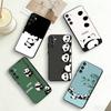 P-Panda Illustration Phone Case For Samsung Galaxy A73,A72,A71,A70,A53,A52,A51,Others Soft Black Cover