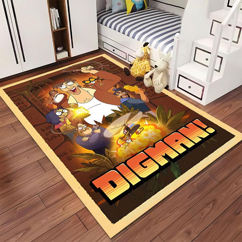 "Digman Adventure Cartoon Design" Suitable As a Non-slip Mat for the Living Room or Bedroom Sofa