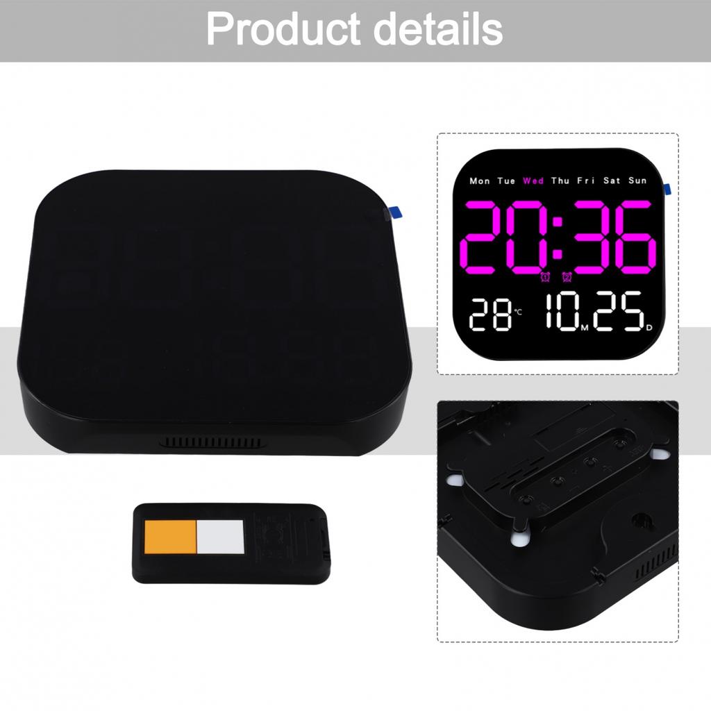 Adjustable Brightness LED Wall Clock Wall Clock Countdown Date