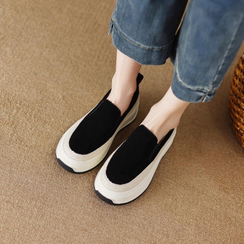 

Стильные дышащие женские туфли Slip On Green Женская обувь Лоферы Повседневные удобные толстые подошвы женские вулканизированные туфли 35