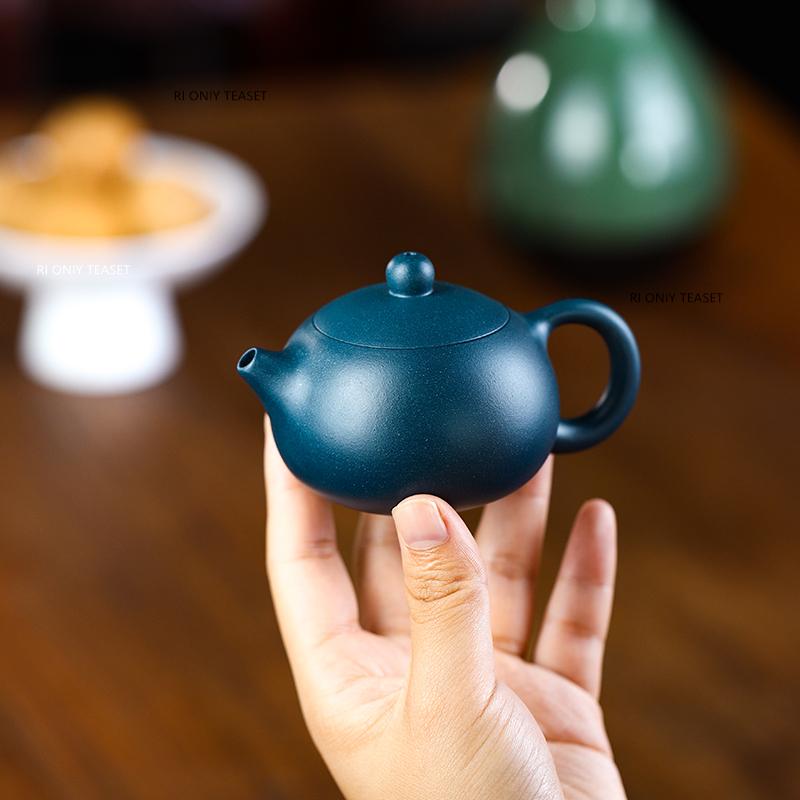 100ml Chinese Yixing Small Capacity Purple Clay Teapot Ball Hole Filter Handmade Xishi Tea Pot Zisha Kettle Teaware Tea Ceremony