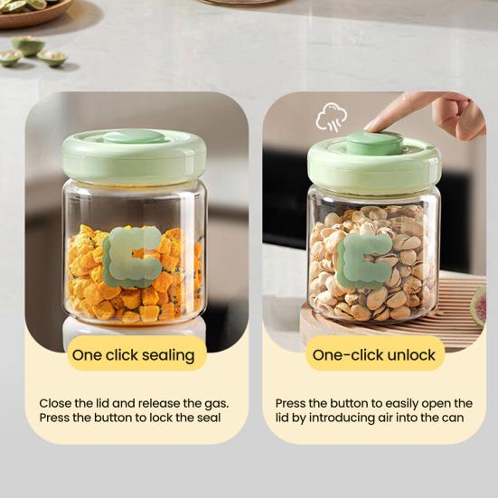 Coffee Beans Sealed Jar Container Coffee Tea Nuts Food Jar One-Touch Freshness Seal Design Food Storage Container