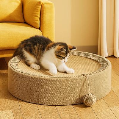 Oval Cat Paw Board Basin Sisal Basin Cat Claw Board Sleeping Mat Cat Scratching Bed  Indoor Use