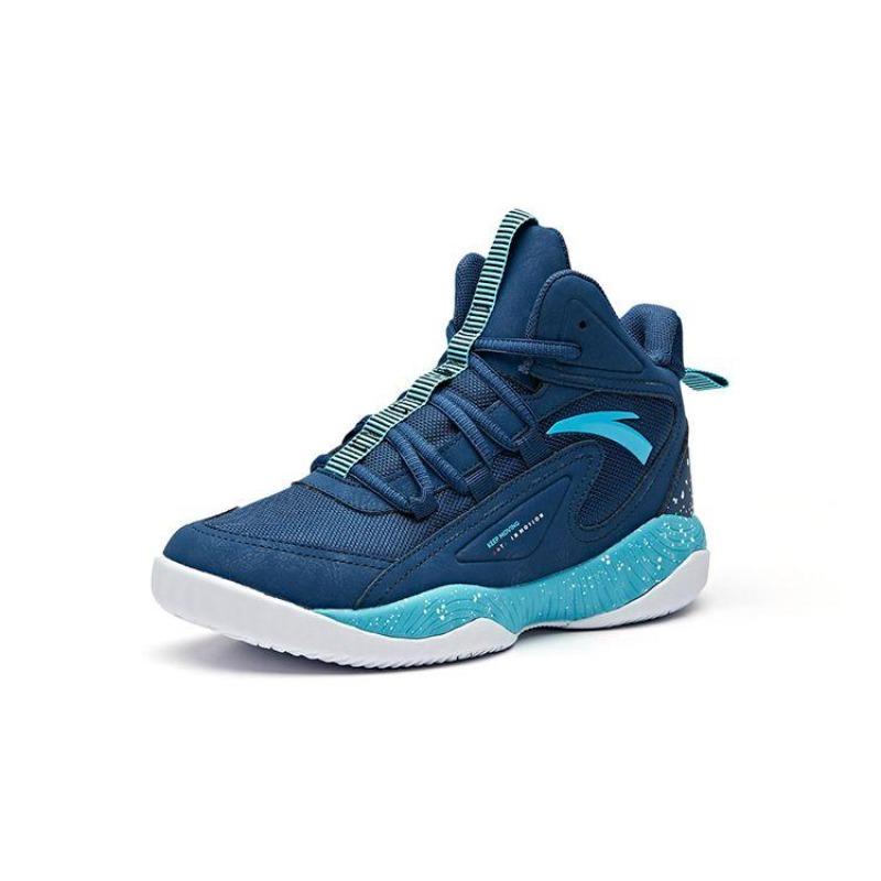 Anta Kids Mid Top Basketball Shoes Unisex Blue 312011115-3
