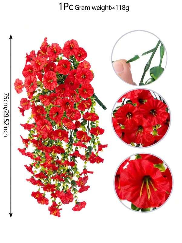 2Pcs Artificial Flowers Vine Morning Glory Wedding Home Room Table Festival Decor Halloween Outdoor Yard Garden Arch DIY Gifts
