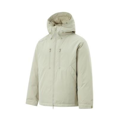 Li Ning CF Su Red Velvet Hot Pot Water-Resistant Warm Loose Hooded Trendy Down Jacket Men Outerwear Lime AYMU221-2