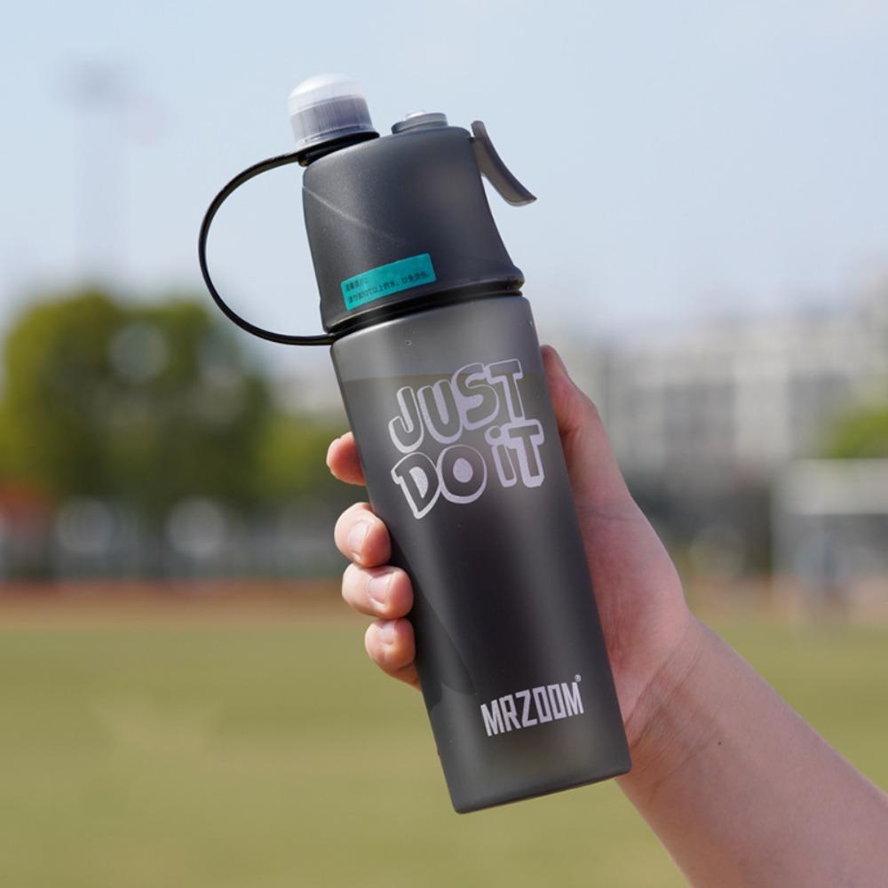 Cool Down Summer Spray Water Cup 600ml Sports Plastic Bottle Spray Water Bottle Summer