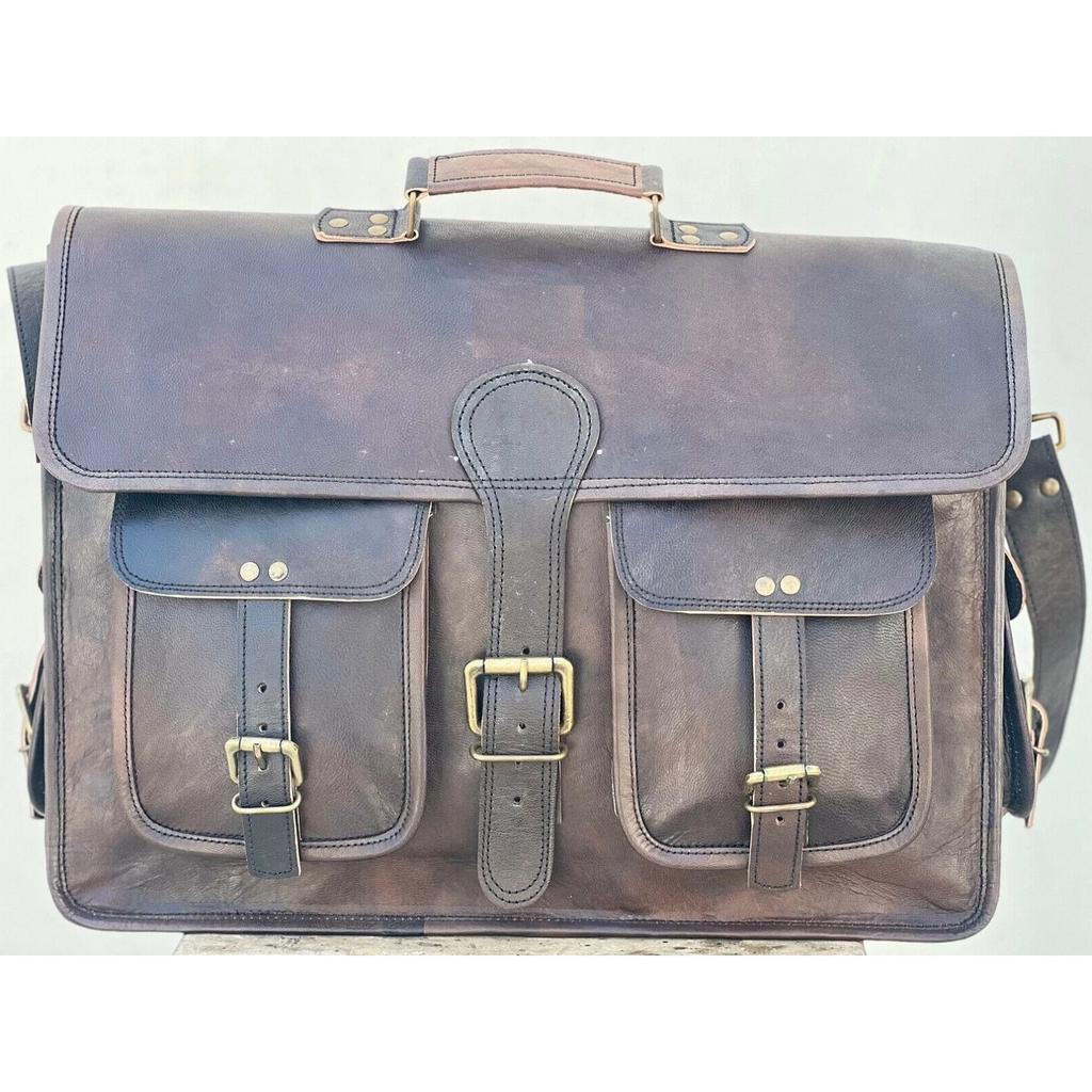 Handmade Briefcase Bag Satchel Men's Leather Vintage Laptop Messenger