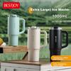 FUGURNG BESTJOY Insulated Mug, Large Capacity Ice Cup, Cold-Keeping Cup, 316L Stainless Steel with Handle, Dual-Use 1000ml Car Water Bottle