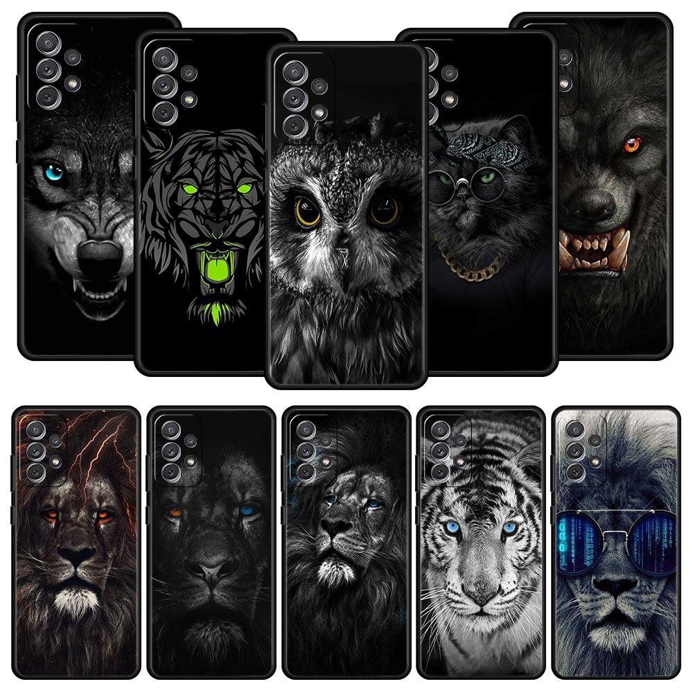 Animal Lion Wolf Tiger Phone Case For Samsung Galaxy A17 A07 A55 A35 A25 A15 A05 A33 5G A31 A23 A21s A13 A41 A73 A53 A51 A71over