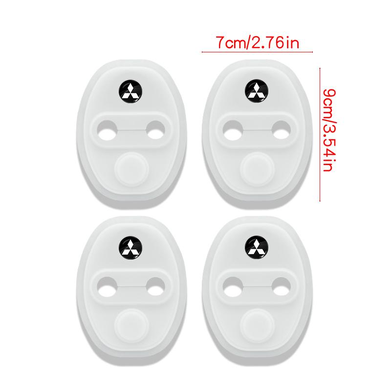 4pcs Car Styling Auto Protect Door Lock Cover Stickers Accessories Case For Mitsubishi ASX Lancer Pajero Outlander L200 EVO EX