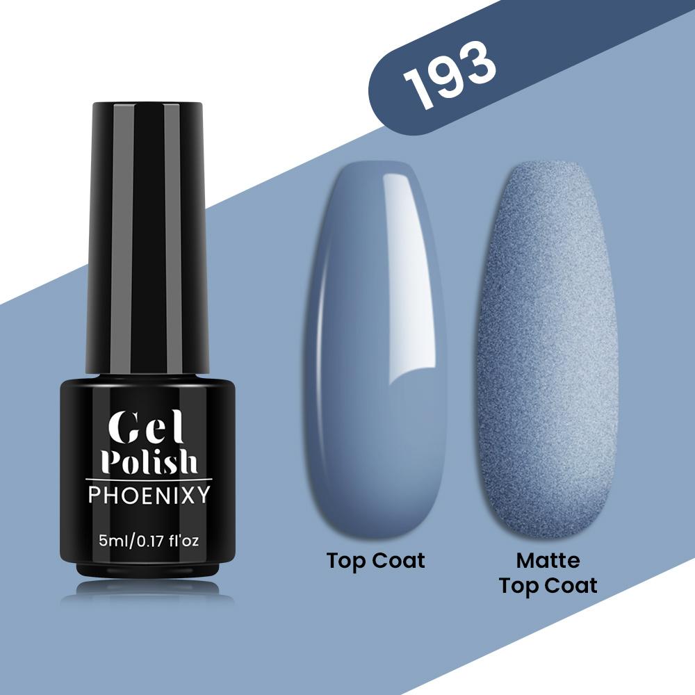 PHOENIXY Gel Nail Polish Glitter Semi Permanant UV/LED Nail Art Prime Gel Varnish Soak Off For Manicure - 6 Colors (5ml)