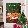 Cross-border Christmas Snowman Background Cloth Christmas Tree Wall Hanging Cloth Amazon Tapestry