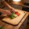 Modern Bamboo Cutting Board With Doublesided Design For Home Cooking Preparation