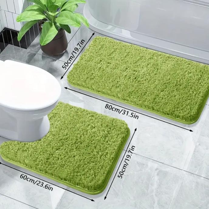 Bathroom Absorbent Floor Mat Home Bathroom Floormat Quick Drying U-shaped Toilet Cushion Carpet Bathroom Accessories At The Entrance of The Toilet