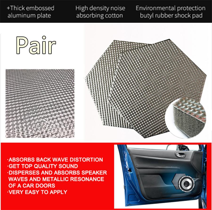 2x Car Audio Speaker Modified Shock Absorber Board Sound Noise Insulation Wafer