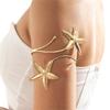 Punk Style Geometric Starfish Adjustable Opening Cuff Bracelet For Women Fashion Metal Arm Jewelry