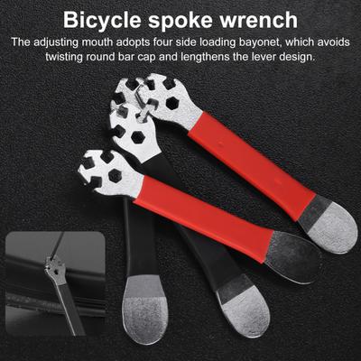 Chave de Raios de Bicicleta Heavy Duty Cabo de Silicone Antiderrapante Ciclismo Estrada Bicicleta de Montanha Chave de Raios Ferramenta de Reparo e Manutenção Acessórios de Bicicleta