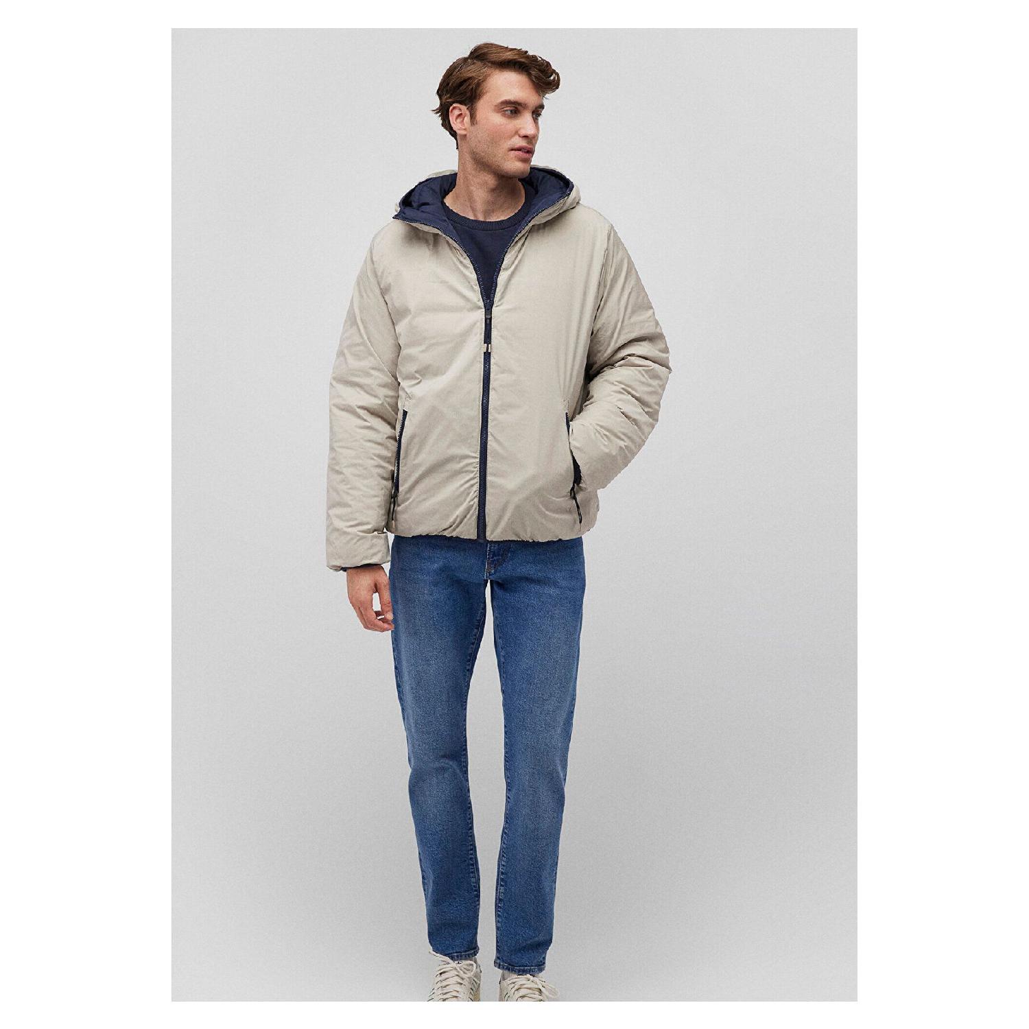 

Double Sided Hooded Navy Blue Puffer Jacket 0110449-80872 XS
