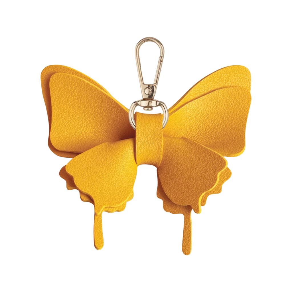 Elegant PU Leather Butterfly Bag Charm Keychain Accessory For Women Stylish Purse Decors Bags Pendant