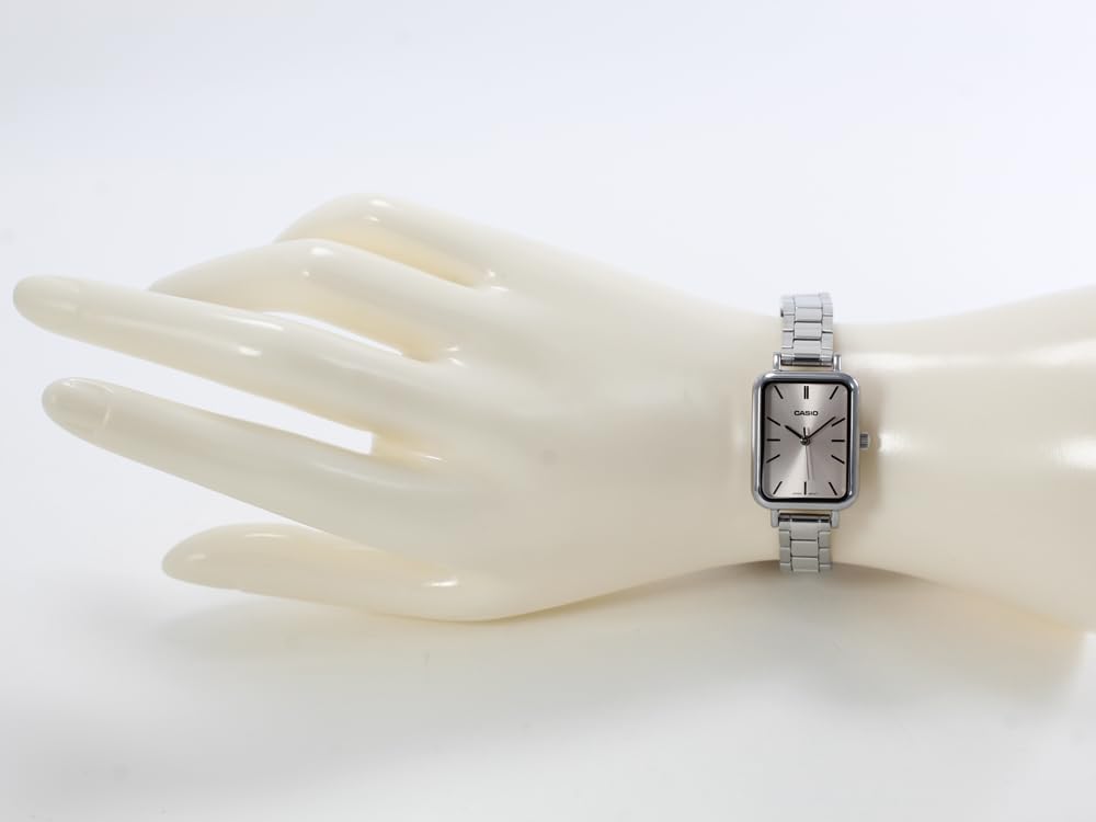 Casio Casio Standard Cheap Casio Women's Brass Metal Watch, Silver/Pink, LTP-V009D-4E [Parallel Import]