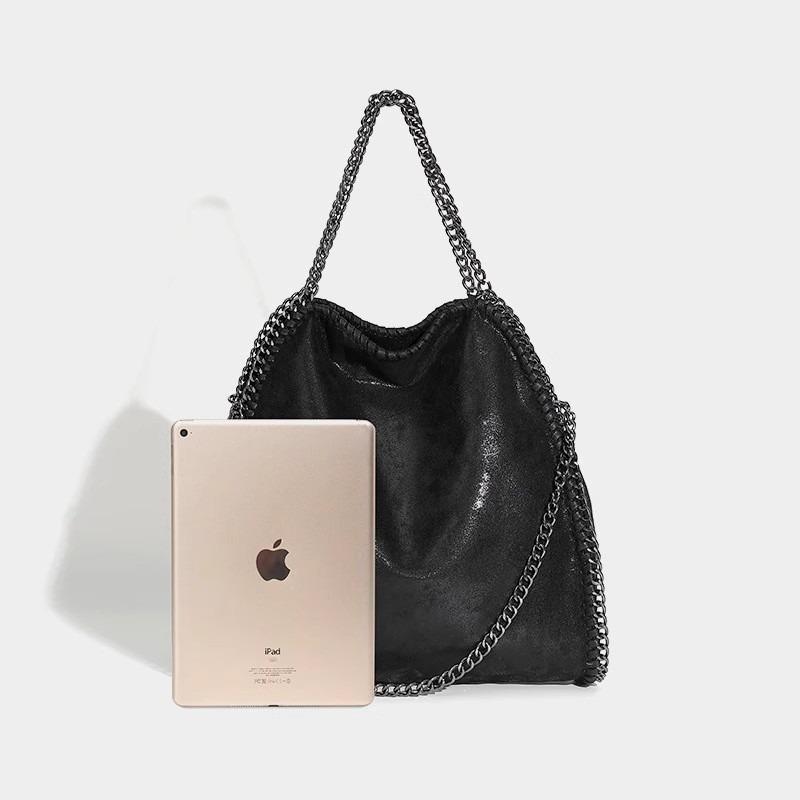 Modische Handtasche lässig neue Umhängetasche einfache faltbare Tasche Kettentote große Tasche