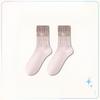 Female Spring and Autumn Gradient Color Embroidery Sweat Absorbent Breathable Boneless Anti Pilling Tube Stack Socks