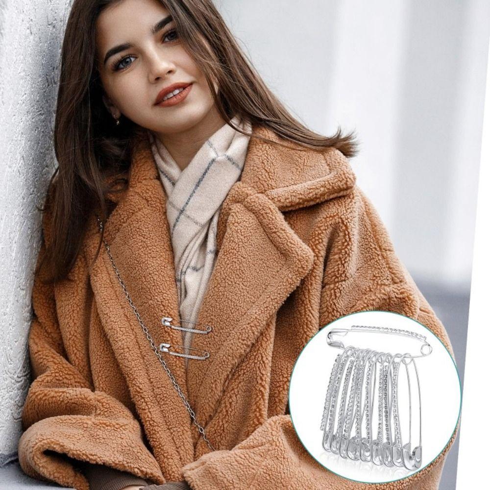 Korean Style Rhinestone Safety Pins Vintage Skirt Dresses Pins Unique Pants Safety Pin  Girls