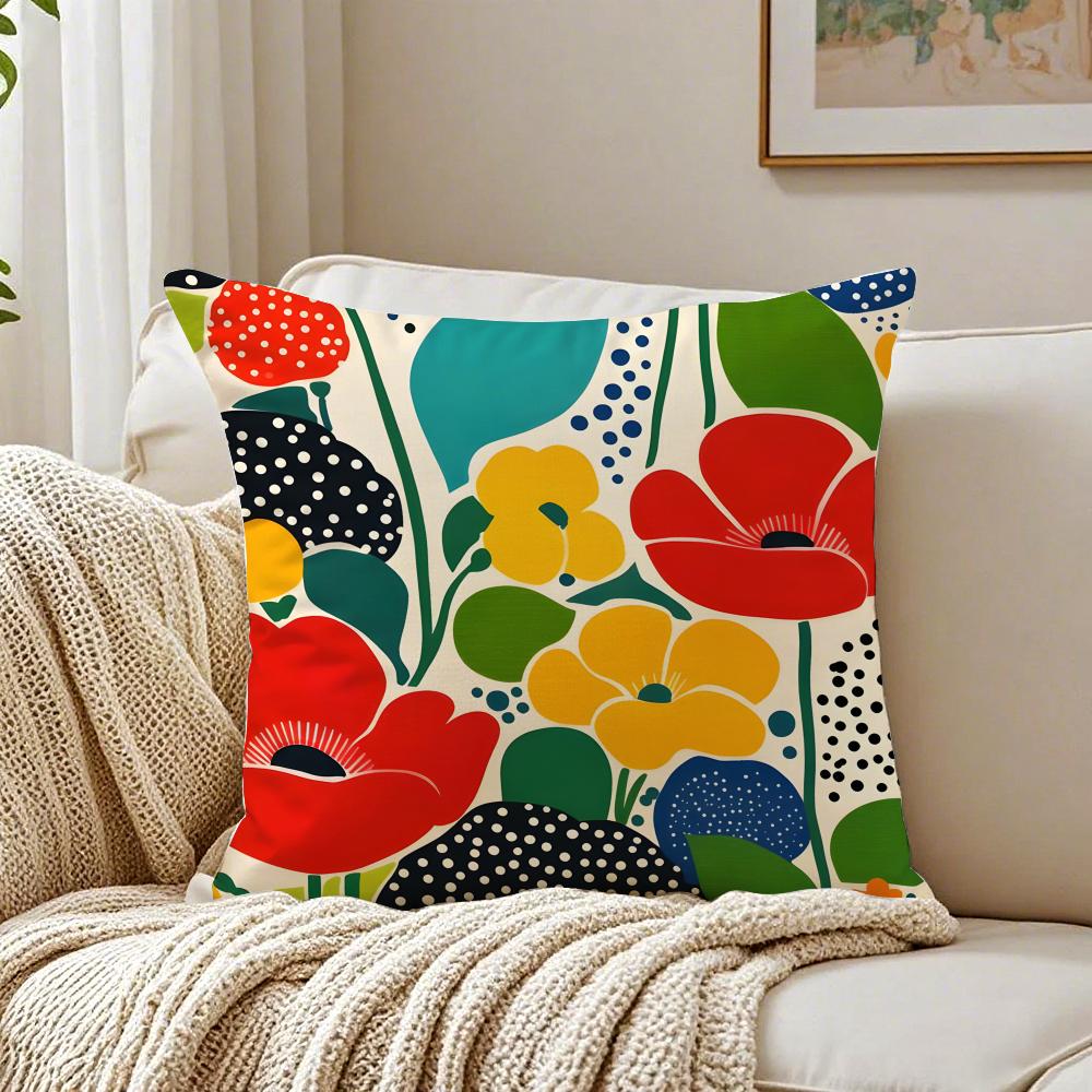Flowers Market Pillow Wall Art Decor Cushion Cushion Cover Pillowcase Antidustmite living Room Sofa Decor Cushion Room