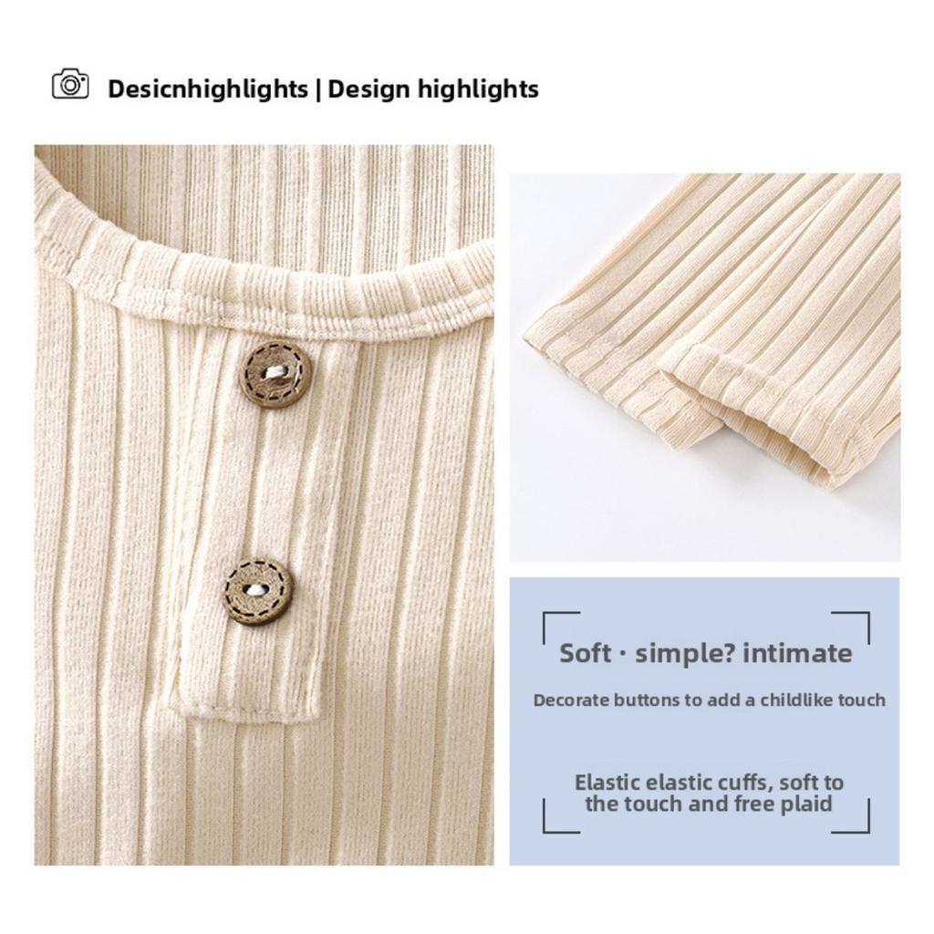 Children's Underwear Set, Korean Edition Spring New Clothes, Boys' De Rong Girls' Baby, Keng Tiao Home Clothes, Children's Clothing