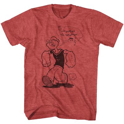 Popeye The Sailor Man Classic Cartoon Singing Popeye Men's T Shirt  Unisex T-Shirt