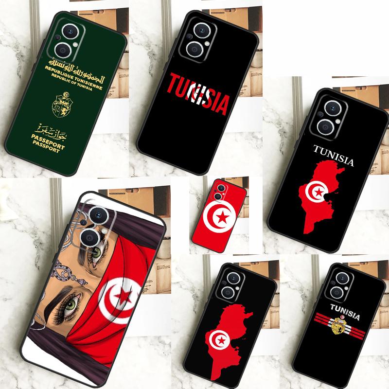 Tunisia Flag Map Case For OPPO Reno 5 Lite 4 6 7 8 10 Pro 11 F 4Z 5Z 8T OPPO Find X2 X3 Lite X5 X6 Pro Cover