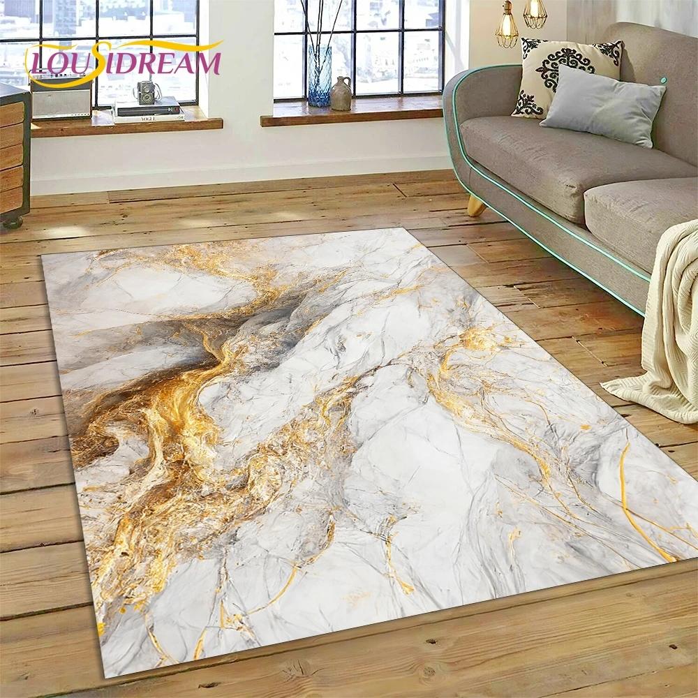 Luxurious Green Gold Colour Marble Dream Carpet Rug for Bedroom Living Room Sofa Decoration,Children Game Large Decor Floor Mat
