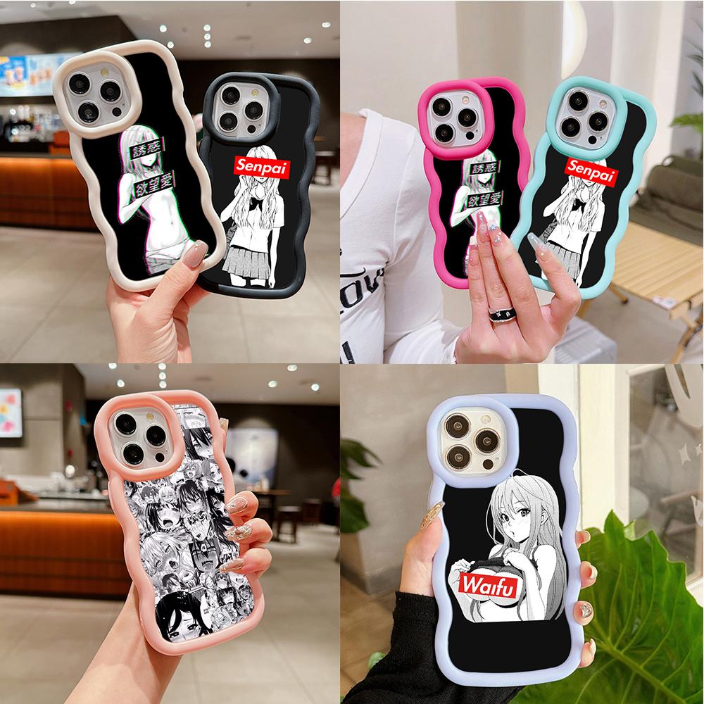 Ae81 Hentai Harajuku Anime Girl art Protective Phone Cases for Samsung S24 Plus S23 Ultra A14 A55 A06 Honor Motorola OnePlus Big Wave TPU Back Cover