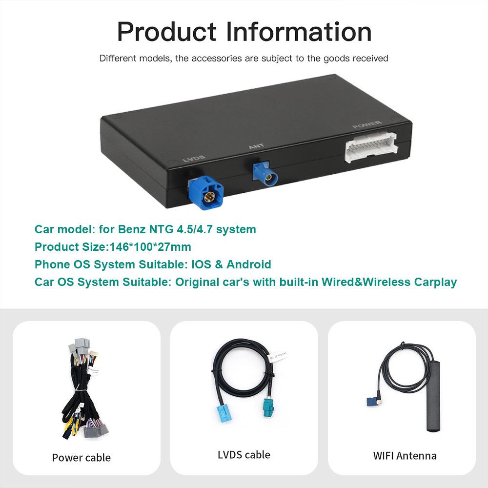 Mercedes CarPlay Android Decoder Module NTG4.5/4.7/5.0 Wireless Hicar Upgrade