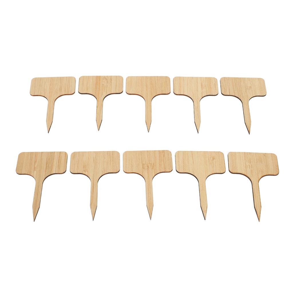 10pcs Plant Labels Bamboo Material Easy Writing 1/8 In Thickness Decorative Garden Markers for