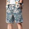 High-end American Trend Full of Printed Ice Silk Cool Shorts Men's Summer Thin Casual Vacation Beach Pants