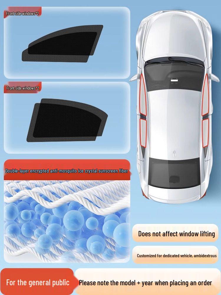 Car Door Mosquito Screen Mesh: Insect-Proof Sunshade for Windows