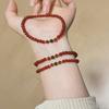 New Natural Red Agate Round Bead Bracelet, Green Agate New Jewelry for Women, Versatile, High-end, Stylish, Flattering Gift