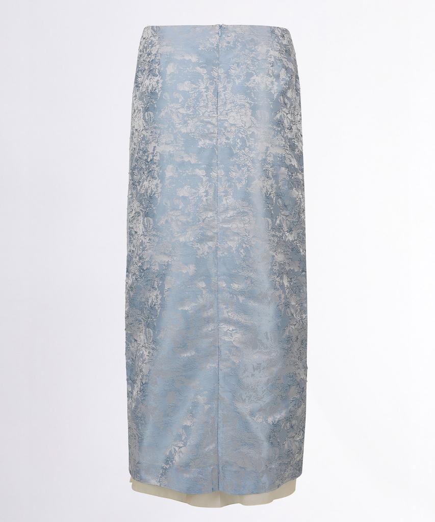 Sculpter Jacquard Layered Skirt Blue