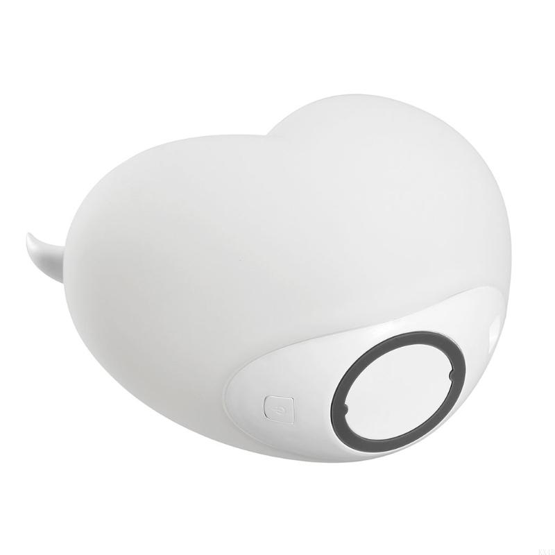 KX4B Heart Shaped Silicone Light Night Lights for Kids Girls Boys with for Touch Led Lamp Home Bedroom Dormitory Lamps