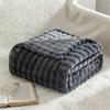 Luxury Fuzzy Plushes Blanket with Fluffys Rabbit Texture, Warm Throw Blanket for Home Decoration 100x150cm