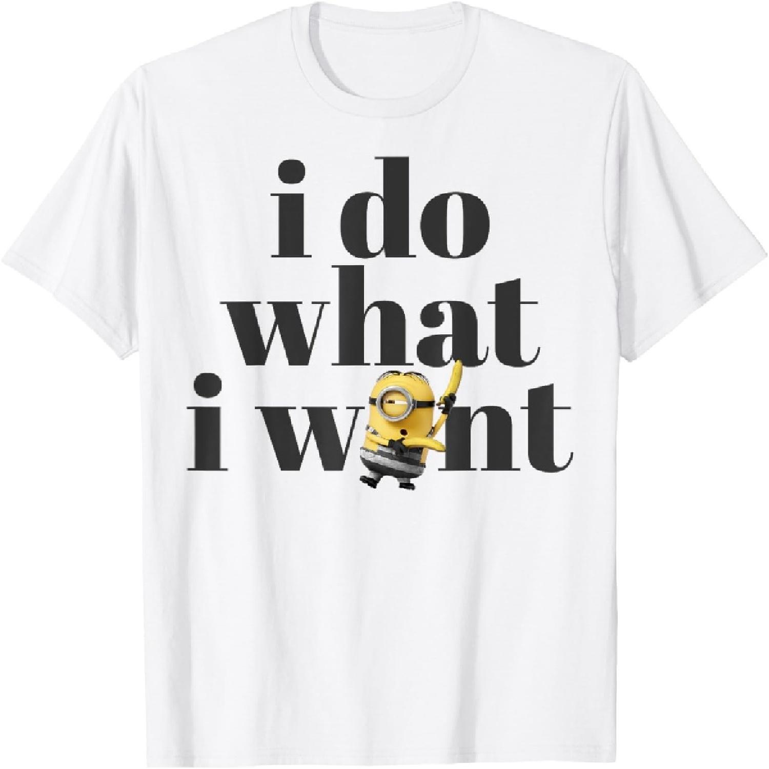 Гадкий Я Миньоны Стюарт Делаю Что Хочу Графическая Футболка Футболка XXXXXL белый