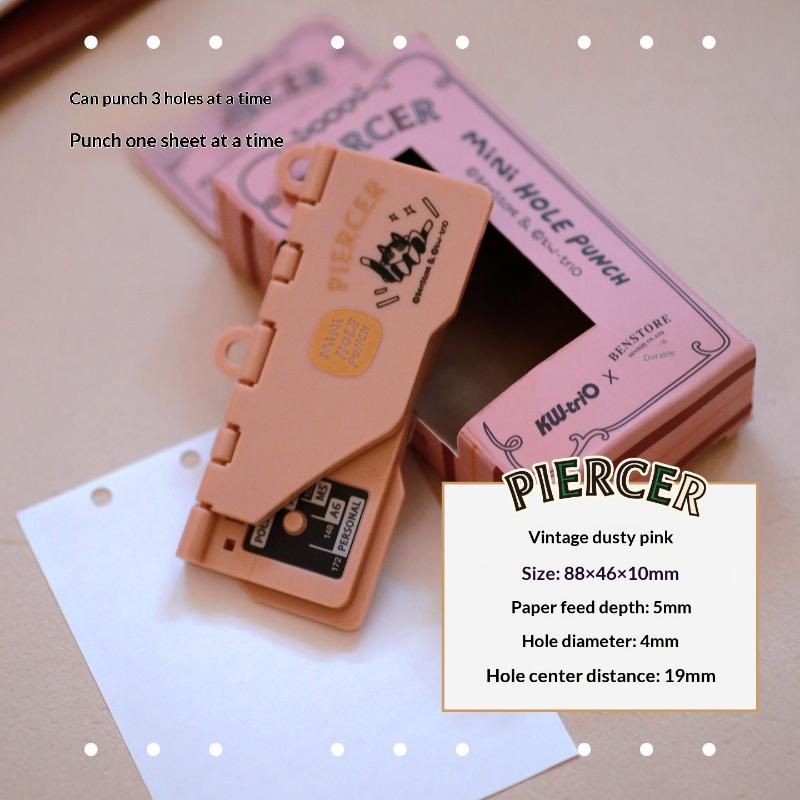 

1Pcs Loose Leaf Notebook M5/A7 Portable Binder Punching Machine 3-Hole 4Mm Card Hole Punch Office Supplies