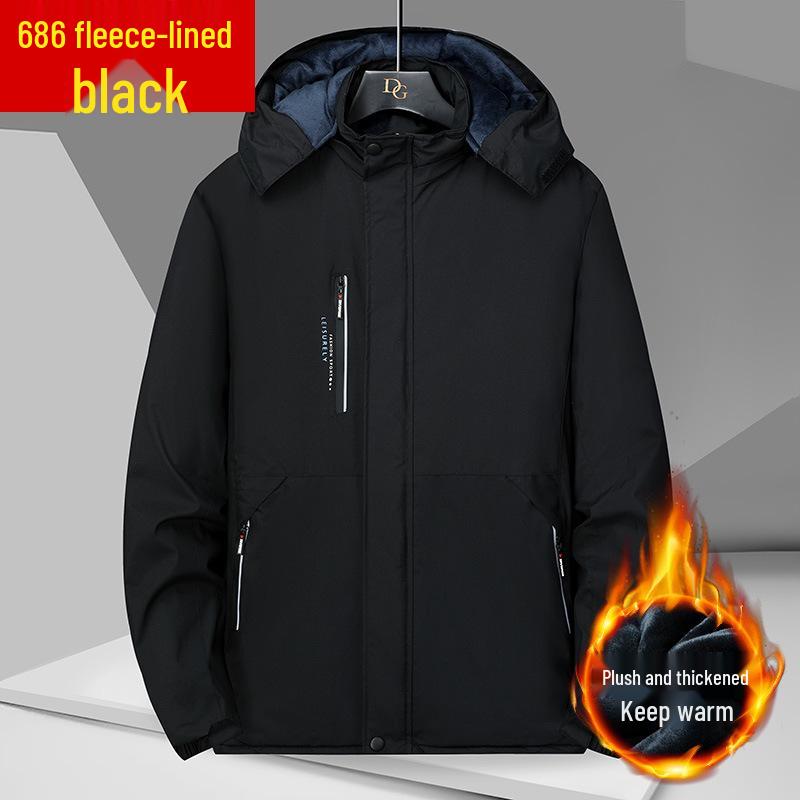 Veste d'hiver imperméable et respirante pour homme, doublée polaire, pour la pêche