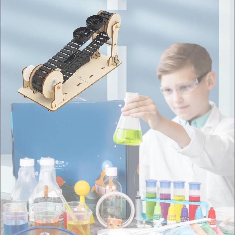 Children's Wooden Diy Conveyor Belt Science Invention Kit Customizable M-11 Material Pack