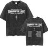 2025 Ateez World Tour Richtung Licht: Will To Power T-Shirt Herren Damen Koreanische Mode Hohe Qualität Lässig Retro Gewaschenes T-Shirt