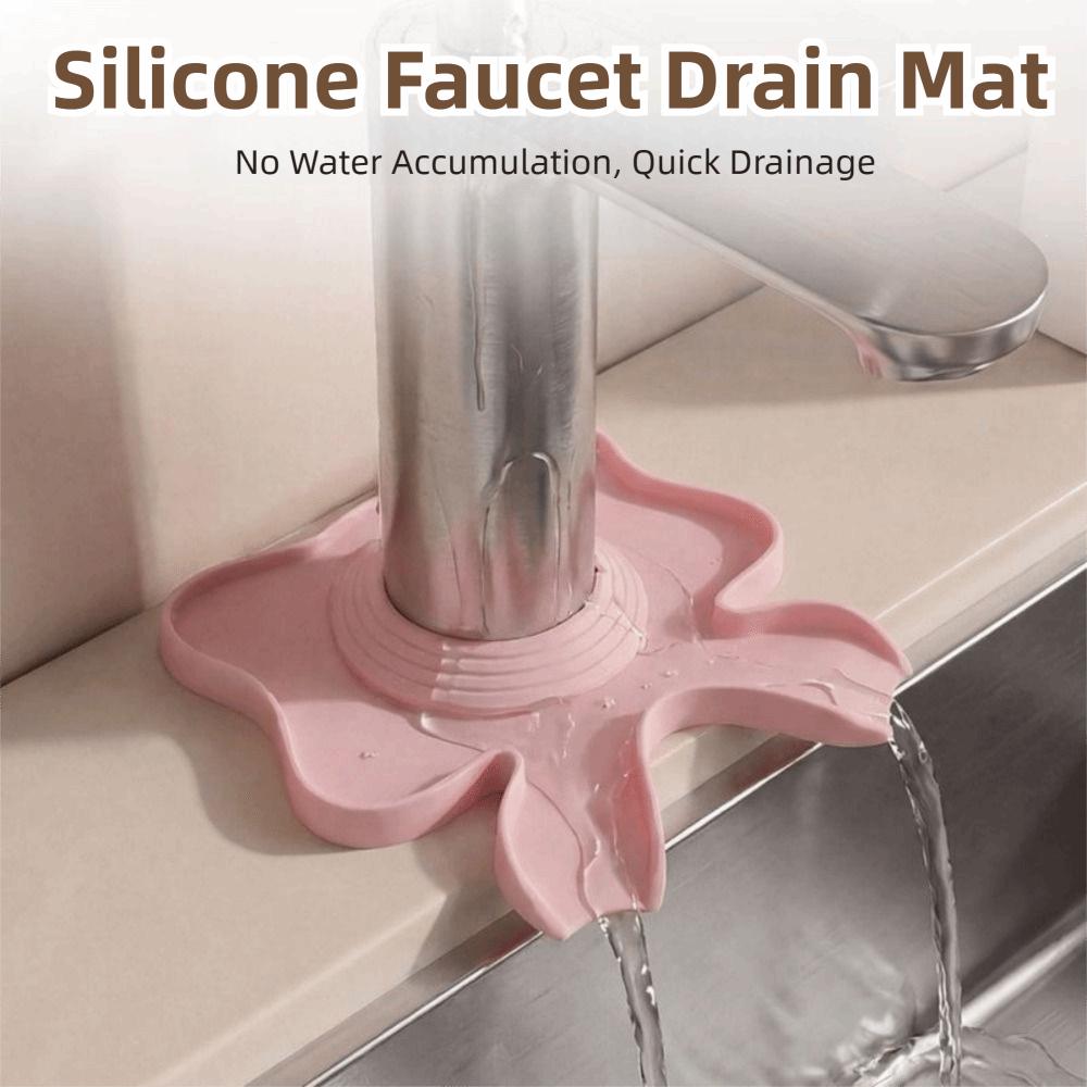 Creative Silicone Faucet Mat Quick Drainage Shell Drainage Mat Countertop Use