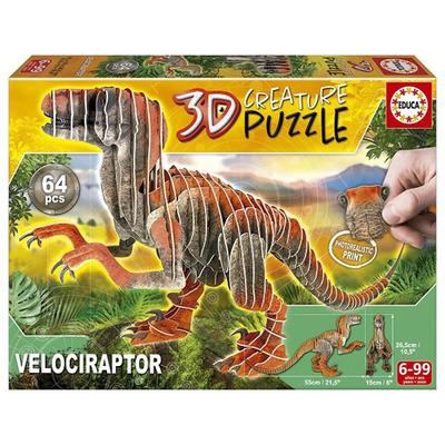 Educa 3D Creature Dinosaur Puzzle (Velociraptor)