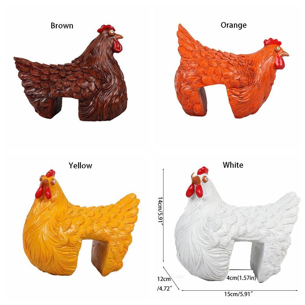 Resin Art Chicken Sculpture Handicraft Garden Statue Exquisite Hen Figurine  Yard